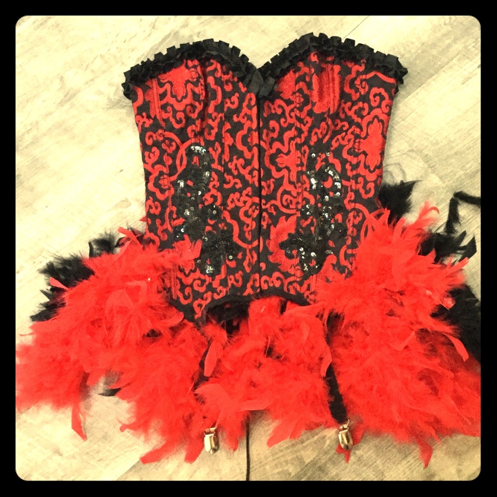 ❤️Fredericks of Hollywood Feather Corset❤️